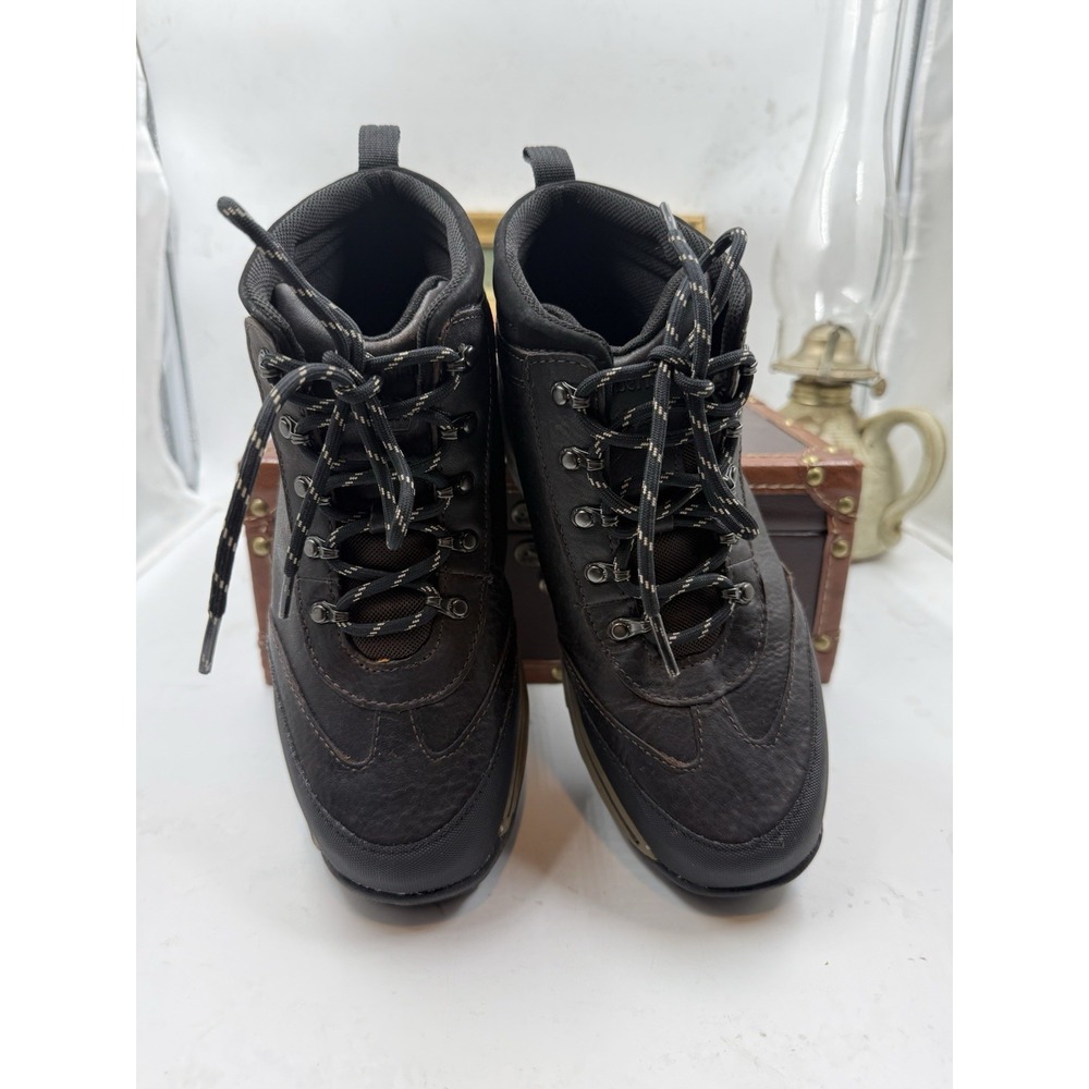 Timberland Back Road Black Leather Hiking Trail Boots Boys Youth Size 5